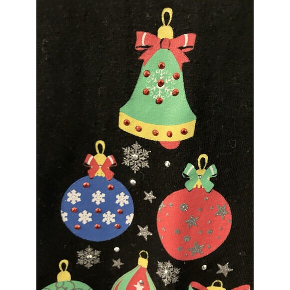 Erika Womens Sparkle Xmas Bulb Design Long Sleeve Top Size XL - Picture 4 of 5